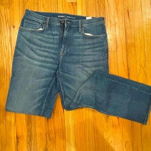 Blue denim jeans